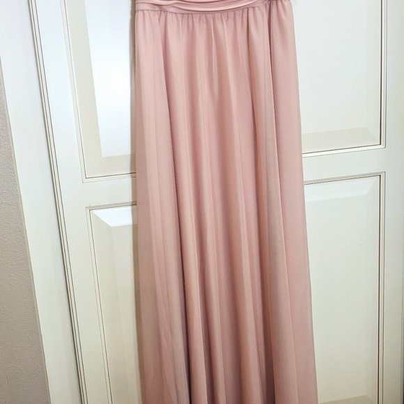 JH Evenings Floor Length Blush Pink Gown Size 12 Long Bridesmaid Prom Dress NWT - Picture 4 of 9